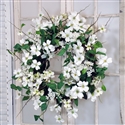 Dogwood Wreath 26" Diameter White